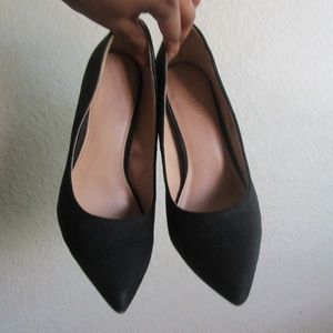 Black Suede Stiletto Heels